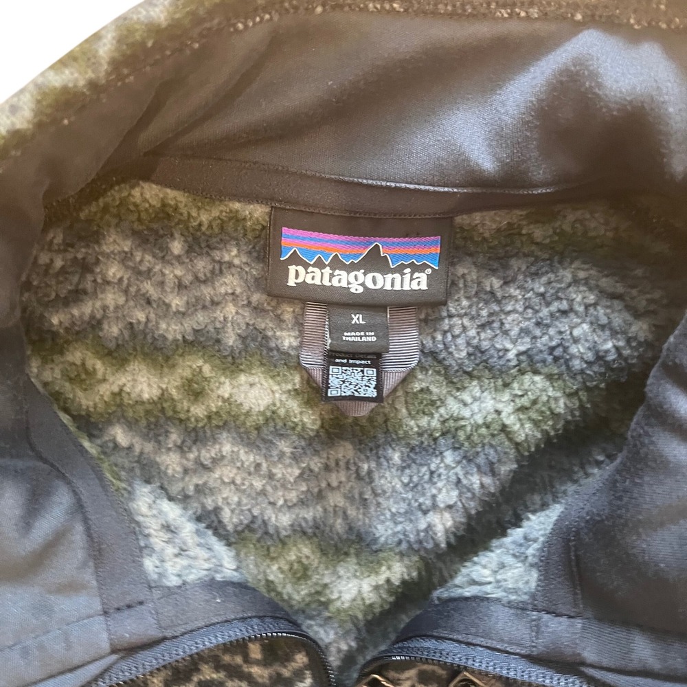 Patagonia Better Sweater Full Zip Fleece Jacket Mens XL Geometric Smolder Blue - Picture 2 of 5